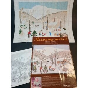 Grandma Moses Sugaring Off‎ Cross Stitch Kit Paragon Needlecraft 0210 HALF-DONE